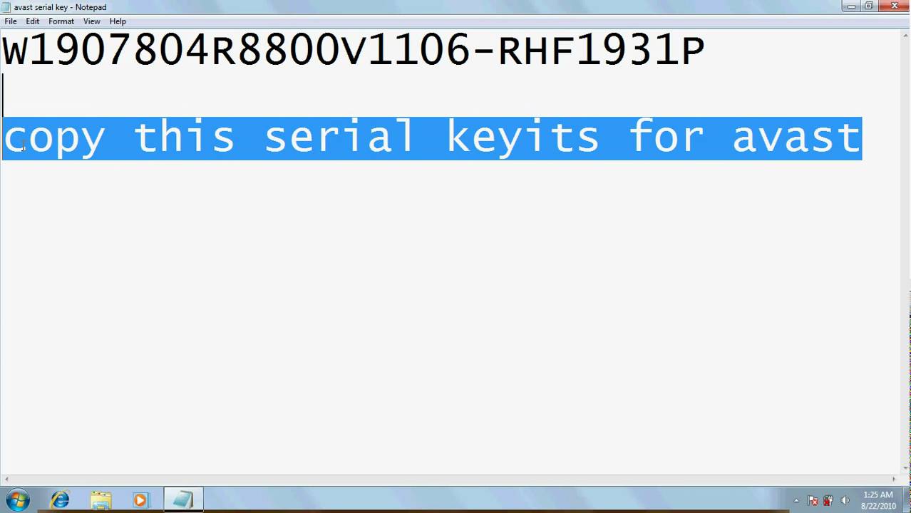 Serial Key Avast Pro 2015