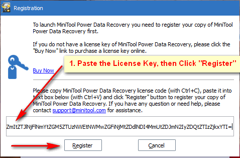 Minitool data recovery register key